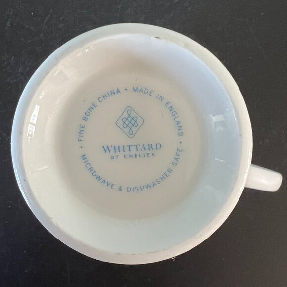 Two (2) WHITTARD OF CHELSEA Fine Bone China Floral 🌸 Footed Tea Cups ~ England - Picture 8 of 9